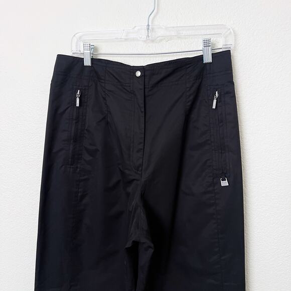 [NILS Sportswear] Black Water Resistant Nylon Winter Snowboard Ski Pants Sz 12 - Picture 3 of 11
